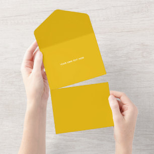 Maak je eigen gele aangepaste ontwerp all in one uitnodiging