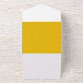 Maak je eigen gele aangepaste ontwerp all in one uitnodiging (Buitenkant)