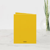 Maak je eigen gele aangepaste ontwerp bedankkaart (Achterkant)