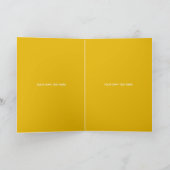 Maak je eigen gele aangepaste ontwerp bedankkaart (Binnen)