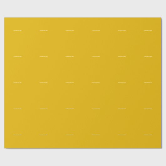 Maak je eigen gele aangepaste ontwerp cadeaupapier (Vlak)