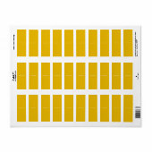 Maak je eigen gele aangepaste ontwerp etiket (Full Sheet)