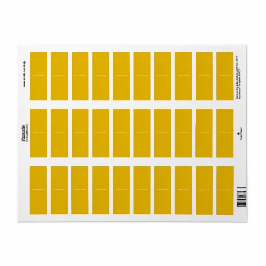Maak je eigen gele aangepaste ontwerp etiket (Full Sheet)