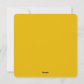 Maak je eigen gele aangepaste ontwerp feestdagenkaart (Achterkant)
