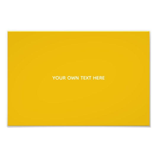Maak je eigen gele aangepaste ontwerp foto afdruk (Voorkant)