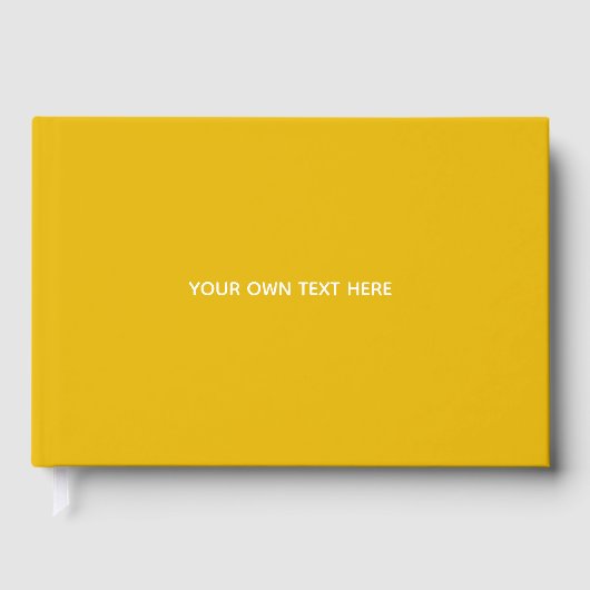 Maak Je Eigen Gele Aangepaste Ontwerp Gastenboek (Voorkant)