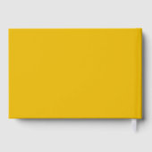 Maak Je Eigen Gele Aangepaste Ontwerp Gastenboek (Achterkant)