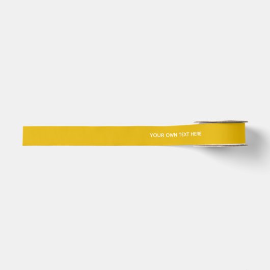 Maak Je Eigen Gele Aangepaste Ontwerp Grosgrain Lint (Voorkant)