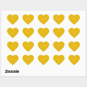 Maak je eigen gele aangepaste ontwerp hart sticker (Vel)