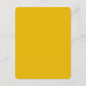 Maak je eigen gele aangepaste ontwerp informatiekaartje (Achterkant)