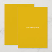 Maak je eigen gele aangepaste ontwerp kaart (Voorkant / Achterkant)