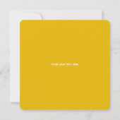 Maak Je Eigen Gele Aangepaste Ontwerp Kaart (Voorkant)
