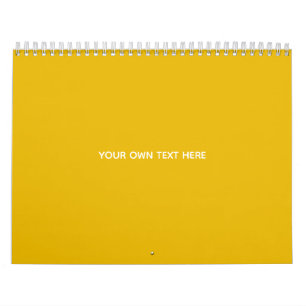 Maak Je Eigen Gele Aangepaste Ontwerp Kalender