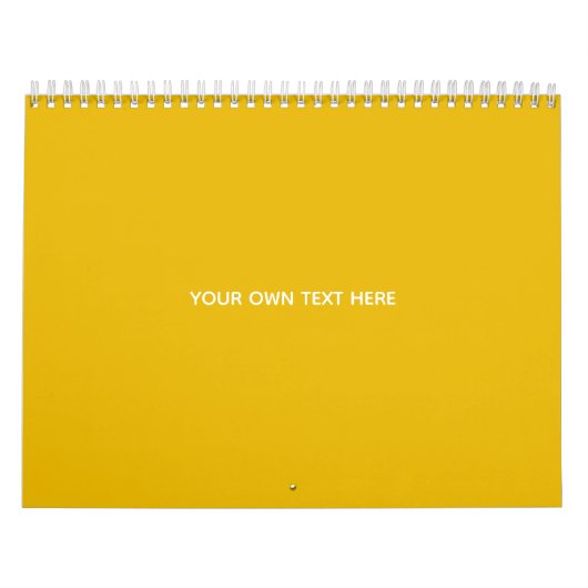 Maak Je Eigen Gele Aangepaste Ontwerp Kalender (Hoes)