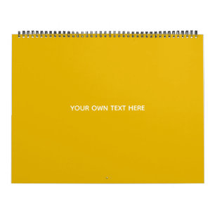 Maak je eigen gele aangepaste ontwerp kalender