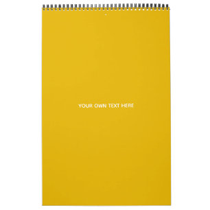 Maak je eigen gele aangepaste ontwerp kalender