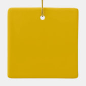 Maak Je Eigen Gele Aangepaste Ontwerp Keramisch Ornament (Achterkant)
