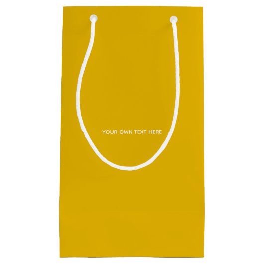Maak je eigen gele aangepaste ontwerp klein cadeauzakje (Voorkant)