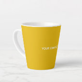 Maak Je Eigen Gele Aangepaste Ontwerp Latte Mok (Linkerhoek)