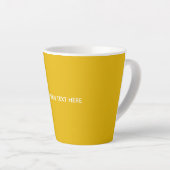Maak Je Eigen Gele Aangepaste Ontwerp Latte Mok (Rechterhoek)