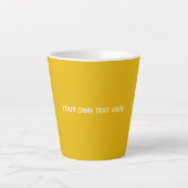 Maak Je Eigen Gele Aangepaste Ontwerp Latte Mok (Voorkant)