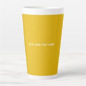 Maak je eigen gele aangepaste ontwerp latte mok (Voorkant)