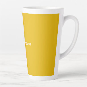 Maak je eigen gele aangepaste ontwerp latte mok