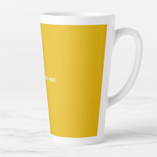 Maak je eigen gele aangepaste ontwerp latte mok (Rechts)