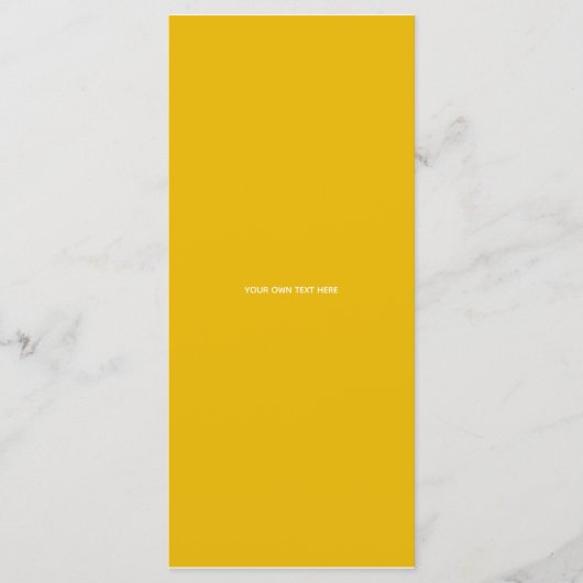 Maak Je Eigen Gele Aangepaste Ontwerp Menu (Voorkant)