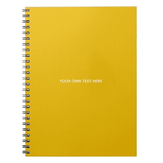 Maak je eigen gele aangepaste ontwerp notitieboek (Voorkant)