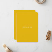 Maak je eigen gele aangepaste ontwerp notitiekaartje (Voorkant / Achterkant in situ)