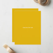 Maak je eigen gele aangepaste ontwerp notitiekaartje (Voorkant / Achterkant in situ)
