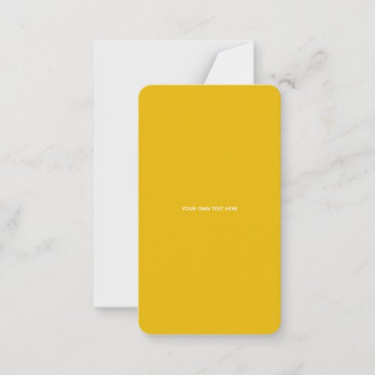 Maak je eigen gele aangepaste ontwerp notitiekaartje (Voorkant)