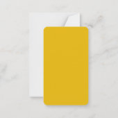 Maak je eigen gele aangepaste ontwerp notitiekaartje (Achterkant)