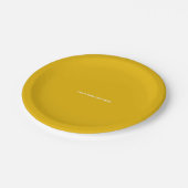 Maak je eigen gele aangepaste ontwerp papieren bordje (Gekanteld)