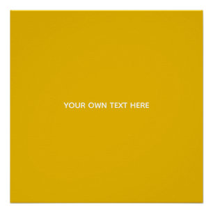 Maak je eigen gele aangepaste ontwerp perfect poster