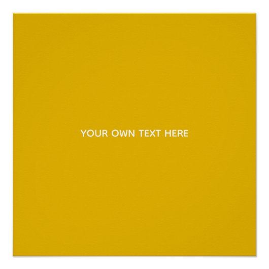 Maak je eigen gele aangepaste ontwerp perfect poster (Voorkant)