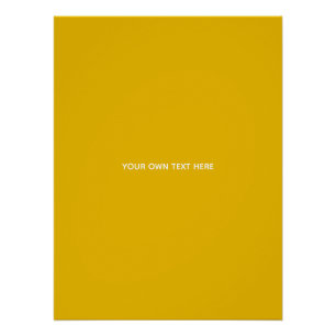 Maak je eigen gele aangepaste ontwerp perfect poster