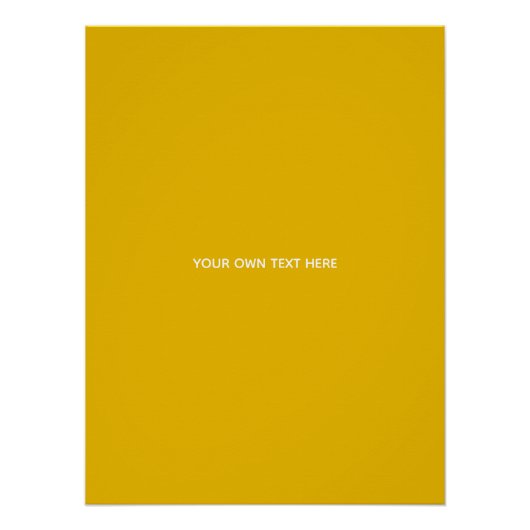 Maak je eigen gele aangepaste ontwerp perfect poster (Voorkant)