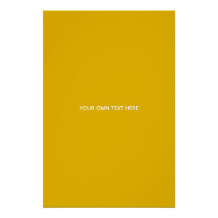 Maak je eigen gele aangepaste ontwerp perfect poster
