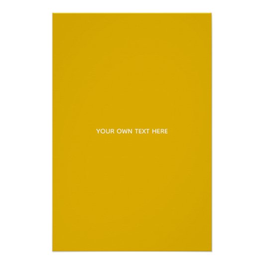 Maak je eigen gele aangepaste ontwerp perfect poster (Voorkant)