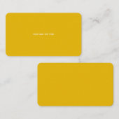 Maak Je Eigen Gele Aangepaste Ontwerp Plaatskaartje (Voorkant / Achterkant)