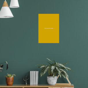Maak Je Eigen Gele Aangepaste Ontwerp Poster