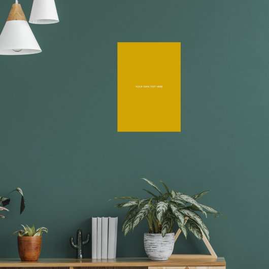 Maak Je Eigen Gele Aangepaste Ontwerp Poster (Woonkamer 1)