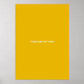 Maak Je Eigen Gele Aangepaste Ontwerp Poster (Voorkant)