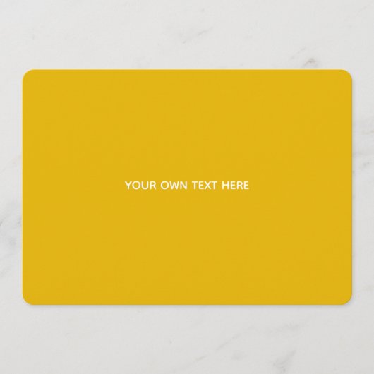 Maak je eigen gele aangepaste ontwerp programmakaart (Voorkant)