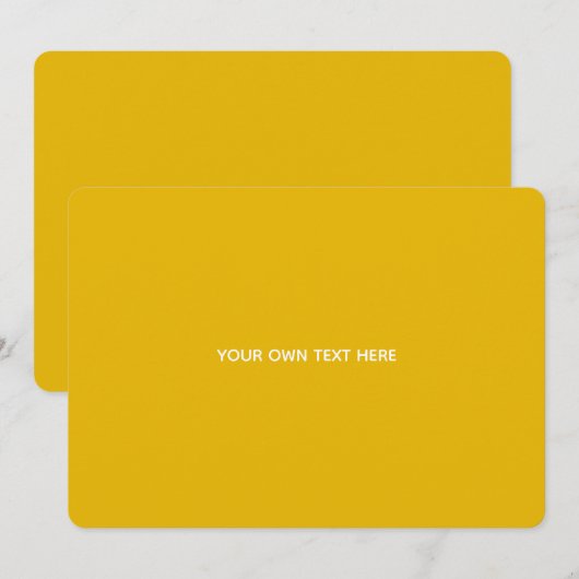 Maak je eigen gele aangepaste ontwerp programmakaart (Voorkant / Achterkant)