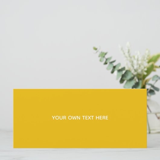 Maak Je Eigen Gele Aangepaste Ontwerp Programmakaart (Staand voorkant)