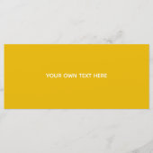 Maak Je Eigen Gele Aangepaste Ontwerp Programmakaart (Voorkant)