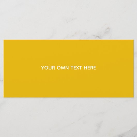 Maak Je Eigen Gele Aangepaste Ontwerp Programmakaart (Voorkant)